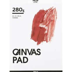 Canvas Block, A4, ark 210x297 mm, 280 g, vit, 10 ark/ 1 st.