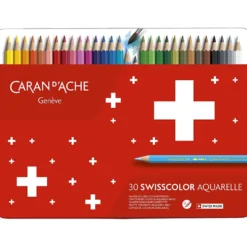 CARAN D'ACHE akvarellpennor, sexkantiga, kärna 2.8 mm, mixade färger, 30 st./ 1 förp.