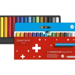 CARAN D’ACHE Neocolor II akvarellkritor, Junior, L: 5 cm, tjocklek 8,5 mm, mixade färger, 15 st./ 1 förp.