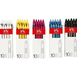 CARAN D’ACHE Neocolor II akvarellkritor, L: 10 cm, tjocklek 8,5 mm, mixade färger, 5x10 st./ 1 förp.