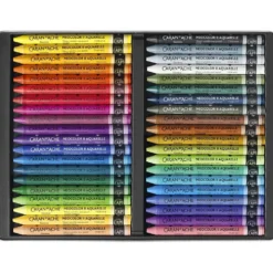 CARAN D’ACHE Neocolor II akvarellkritor, klass-set, L: 10 cm, tjocklek 8,5 mm, mixade färger, 40 mix./ 1 förp.
