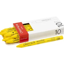 CARAN D’ACHE Neocolor I, L: 10 cm, tjocklek 8,5 mm, yellow (010), 10 st./ 1 förp.