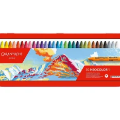 CARAN D’ACHE Neocolor I, L: 10 cm, tjocklek 8,5 mm, mixade färger, 30 st./ 1 förp.