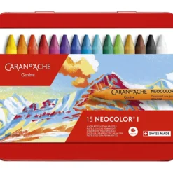 CARAN D’ACHE Neocolor I, L: 10 cm, tjocklek 8,5 mm, mixade färger, 15 st./ 1 förp.