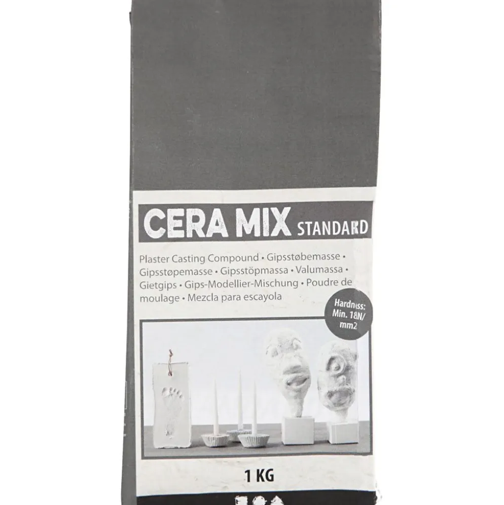 Cera-Mix Standard Modellgips, ljusgrå, 1 kg