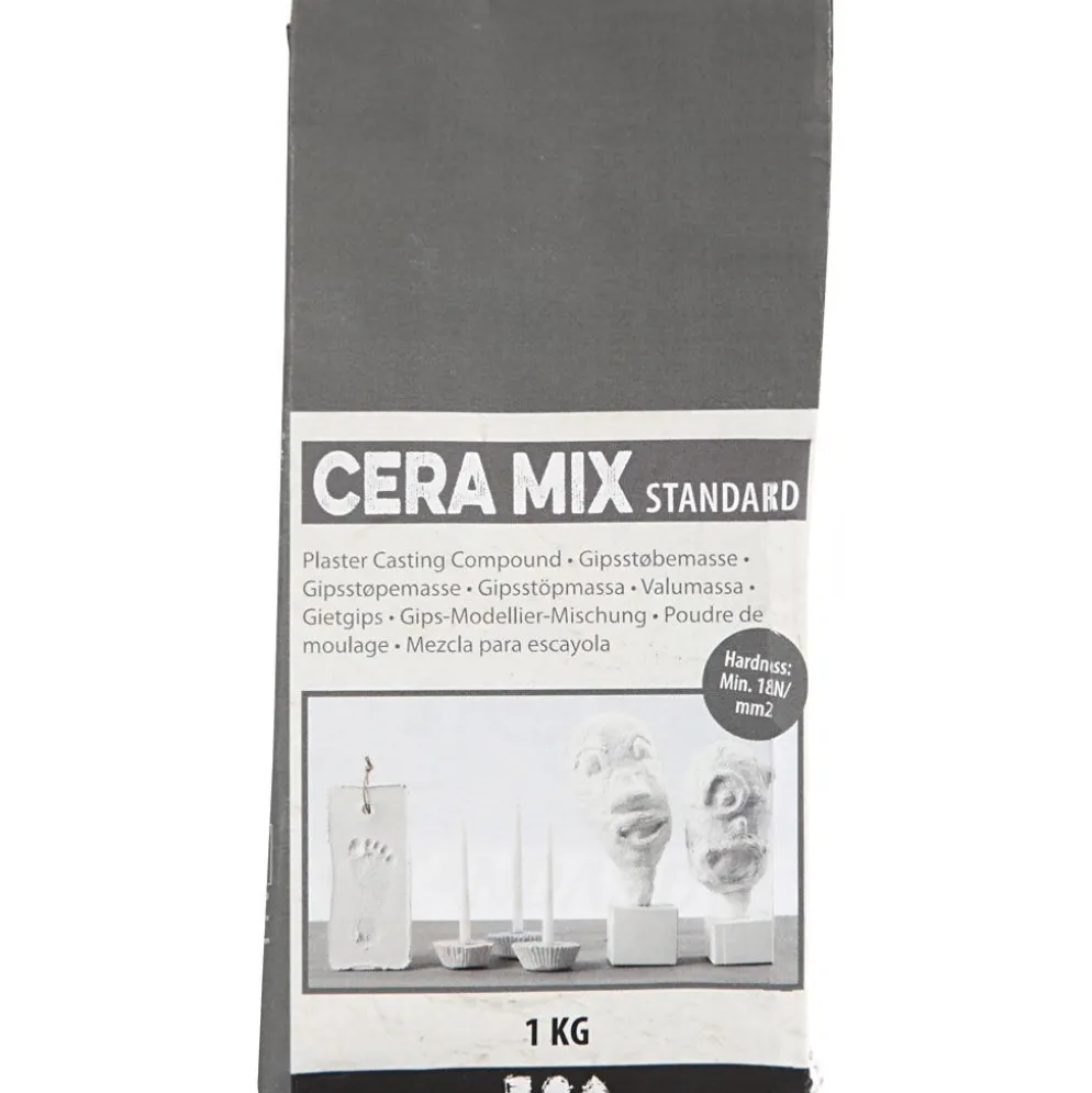 Cera-Mix Standard Modellgips, ljusgrå, 1 kg