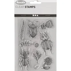 Clear Stamps, insekter, ark 11x15,5 cm, 1 ark