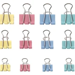 Clips, B: 15-19-25 mm, pastellfärger, 30 mix./ 1 förp.