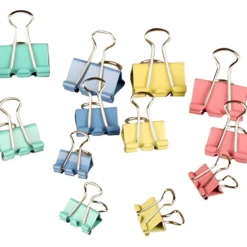 Clips, B: 15-19-25 mm, pastellfärger, 30 mix./ 1 förp.