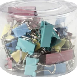 Clips, B: 15-19-25 mm, pastellfärger, 30 mix./ 1 förp.
