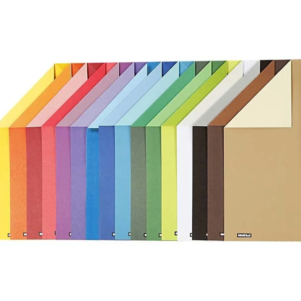 Colorbar Rivkartong, A4, ark 210x297 mm, 250 g, 16 mix. ark/ 1 förp.
