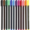 Colortime Fineliner-tuschpennor, spets 0,6-0,7 mm, mixade färger, 12 st./ 1 förp.