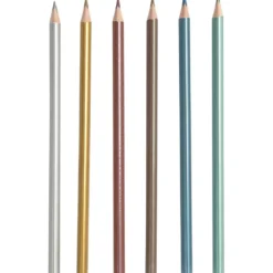 Colortime Färgblyerts, L: 17,45 cm, kärna 3 mm, metallicfärger, 6 st./ 1 förp.