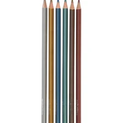 Colortime Färgblyerts, L: 17,45 cm, kärna 3 mm, metallicfärger, 6 st./ 1 förp.