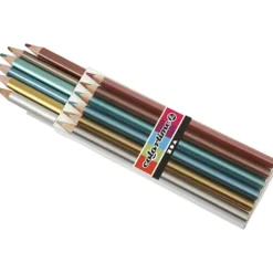 Colortime Färgblyerts, L: 17,45 cm, kärna 3 mm, metallicfärger, 6 st./ 1 förp.