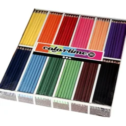 Colortime Färgblyerts, L: 17,45 cm, kärna 3 mm, mixade färger, 12x24 st., 288 st./ 1 förp.