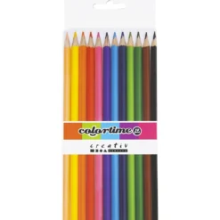 Colortime Färgblyerts, L: 17,45 cm, kärna 3 mm, mixade färger, 12 st./ 1 förp.