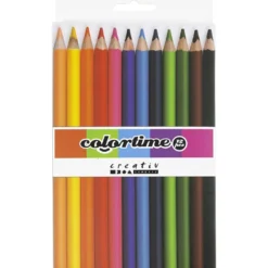 Colortime Färgpennor, L: 17,45 cm, kärna 5 mm, JUMBO, mixade färger, 12 st./ 1 förp.