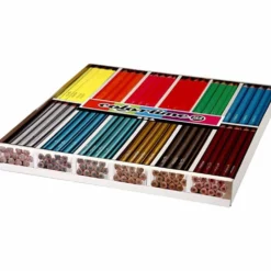 Colortime Färgpennor, L: 17,45 cm, kärna 4 mm, metallicfärger, neonfärger, 144 st./ 1 förp.