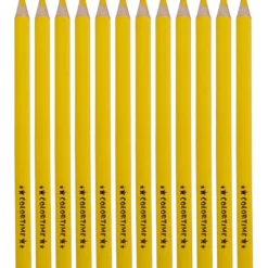Colortime Färgpennor, L: 17,45 cm, kärna 5 mm, JUMBO, gul, 12 st./ 1 förp.