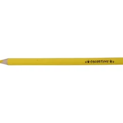 Colortime Färgpennor, L: 17,45 cm, kärna 5 mm, JUMBO, gul, 12 st./ 1 förp.