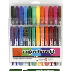 Colortime-pennor, spets 5 mm, mixade färger, 24 st./ 1 förp.