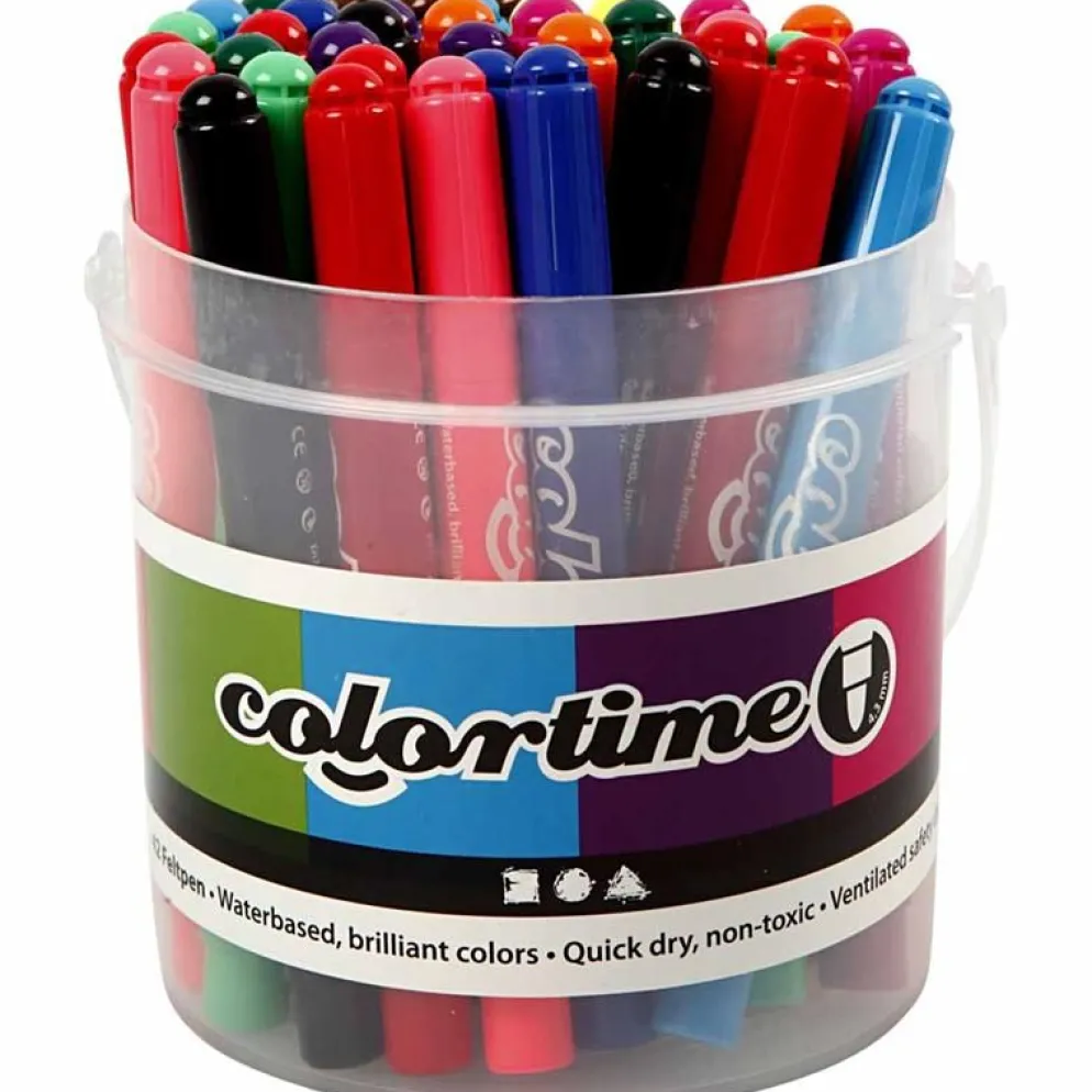 Colortime-pennor, spets 5 mm, mixade färger, 42 st./ 1 förp.