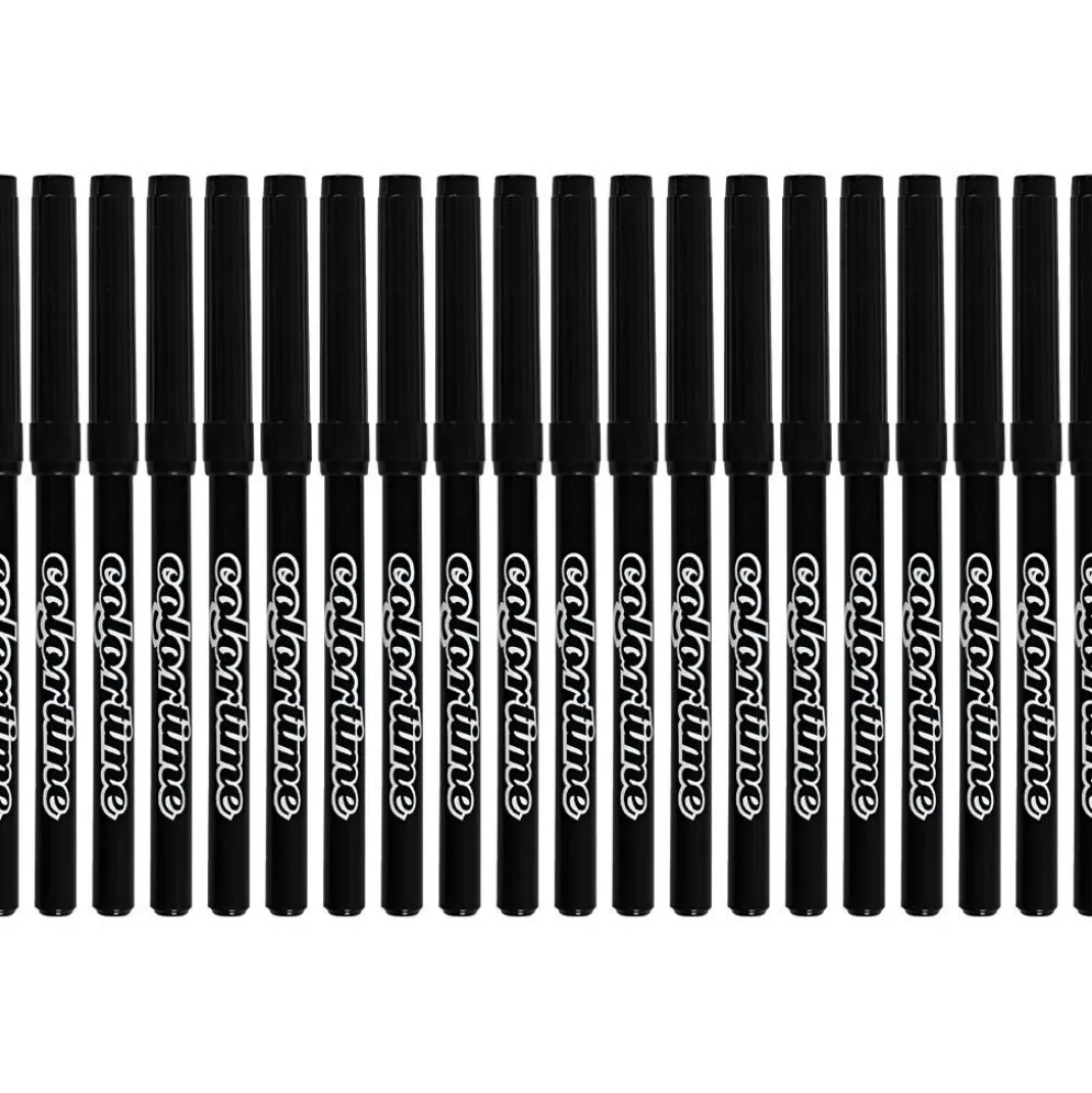 Colortime-pennor, spets 2 mm, svart, 20 st./ 1 förp.