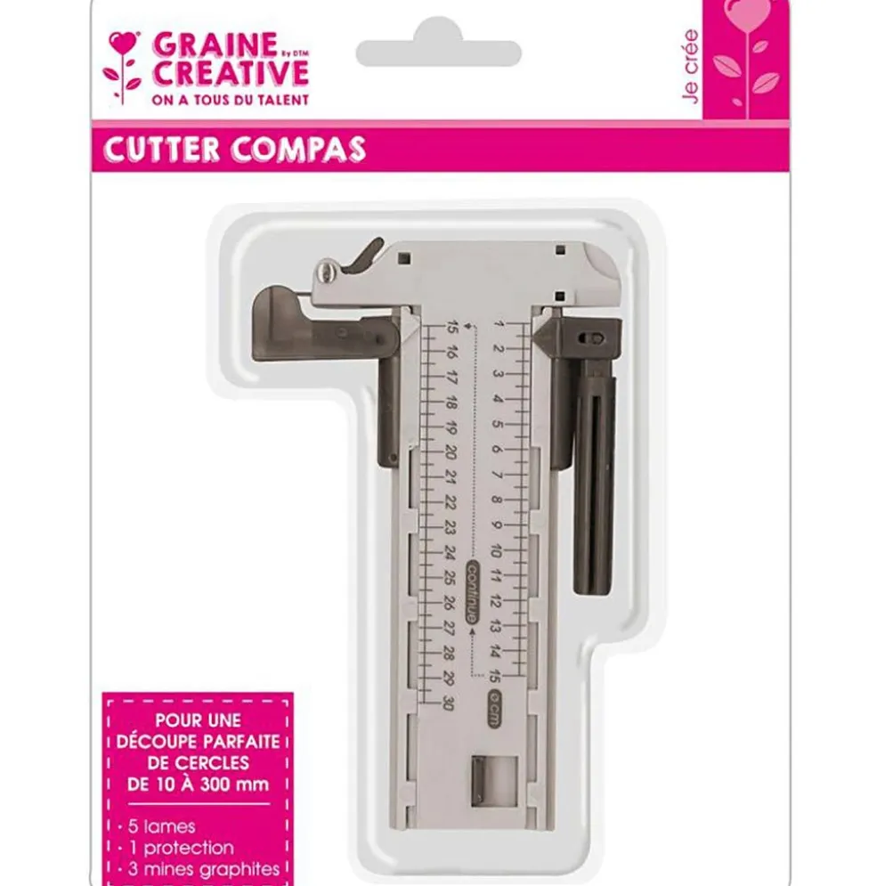 Compass hobbykniv - Perfekt cirkelskärning, stl. 1-30 cm, 1 st.