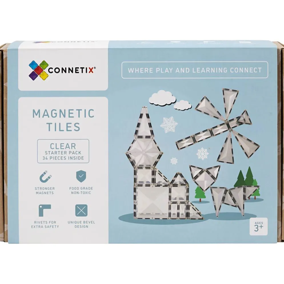 Connetix Magnetisk Leksak, klar, transparent, 34 st./ 1 förp.