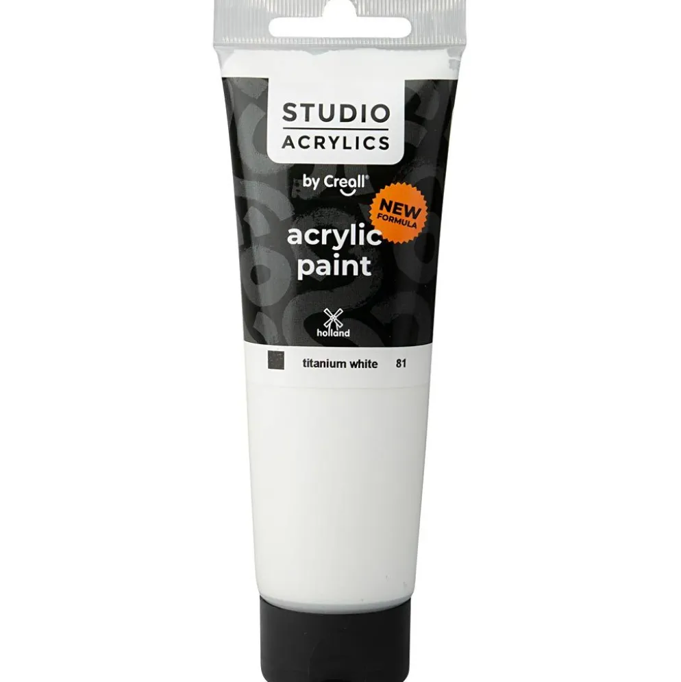 Creall Studio Akrylfärg, täckande, white (81), 120 ml/ 1 flaska