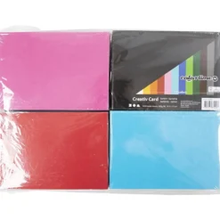 Creativ kartong, A6, ark 105x148 mm, 180 g, mixade färger, 12x100 ark/ 1 förp.