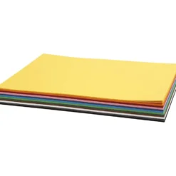 Creativ kartong, A4, ark 210x297 mm, 180 g, mixade färger, 12x10 ark/ 1 förp.