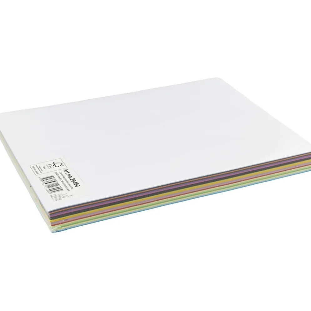 Creativ-papper, A4, ark 210x297 mm, 80 g, mixade färger, 280 mix. ark/ 1 förp.