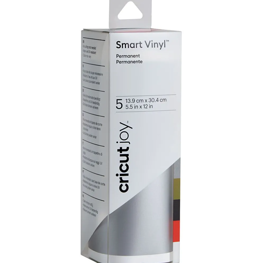 Cricut Joy Smart Permanent vinylprov (Elegans), permanent, stl. 14x30 cm, 5 ark/ 1 förp.
