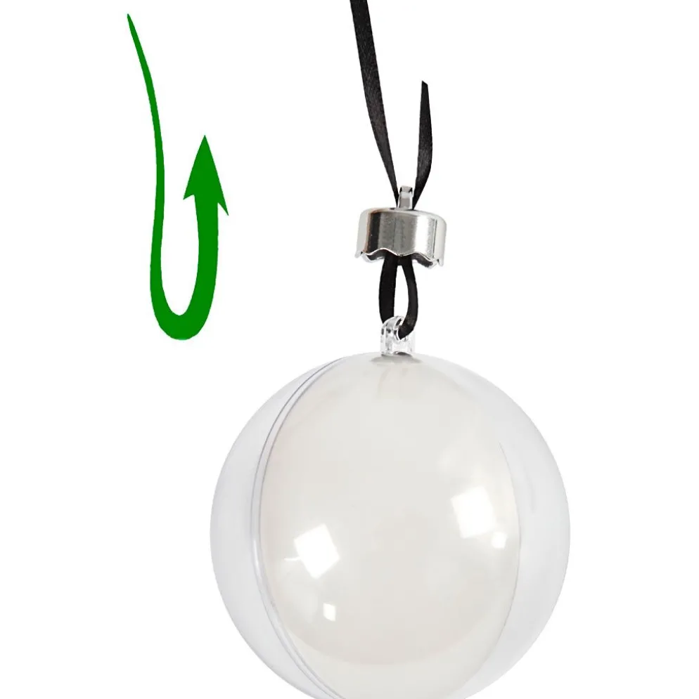 Deko-kula, Dia. 8 cm, transparent, 5 st./ 1 förp.