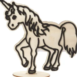Dekorationsfigur, Enhörning, H: 19 cm, 1 st.