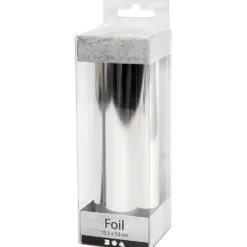 Dekorationsfolie, B: 15,5 cm, tjocklek 0,02 mm, silver, 50 cm/ 1 rl.