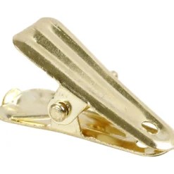 Dekorationsklämma, L: 27 mm, B: 14 mm, guld, 10 st./ 1 förp.