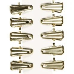 Dekorationsklämma, L: 27 mm, B: 14 mm, guld, 10 st./ 1 förp.