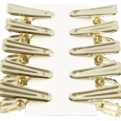 Dekorationsklämma, L: 27 mm, B: 14 mm, guld, 10 st./ 1 förp.