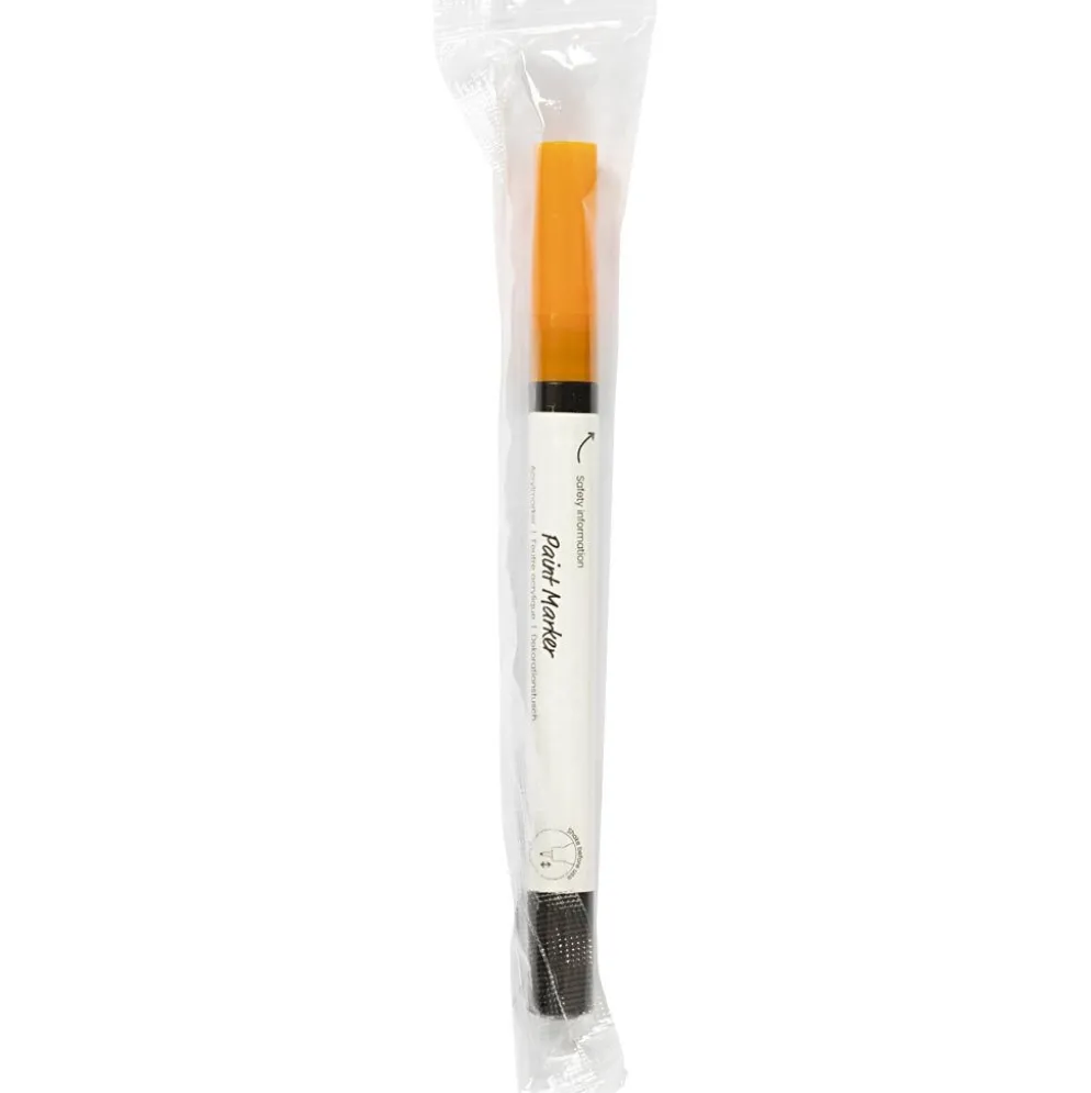 Dekorativ tuschpenna, spets 0,7 mm, extra fine, orange, 1 st.