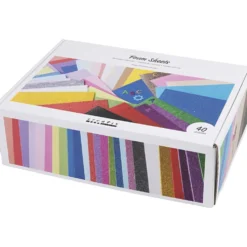 Dekorgummi, A4, ark 210x297 cm, mixade färger, 40 ark/ 1 förp.
