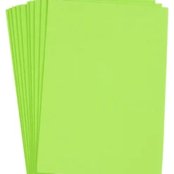 Dekorgummi, A4, ark 210x297 mm, tjocklek 2 mm, ljusgrön, 10 ark/ 1 förp.