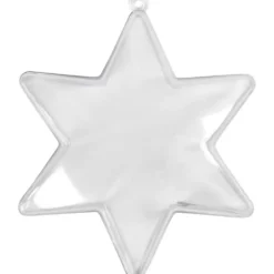 Dekostjärna, H: 10 cm, transparent, 5 st./ 1 förp.