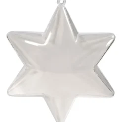 Dekostjärna, H: 10 cm, transparent, 5 st./ 1 förp.