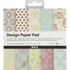 Designpapper, ark 15,2x15,2 cm, 120 g, mintgrön, lila, 50 ark/ 1 förp.