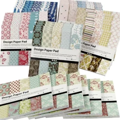 Designpapper, ark 15,2x15,2 cm, 120 g, mixade färger, 6x10 st./ 1 förp.
