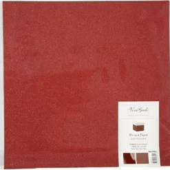 Designpapper, ark 30,5x30,5 cm, 120+128 g, röd, 2 ark/ 1 förp.