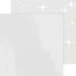 Designpapper, ark 30,5x30,5 cm, 120+128 g, vit, 2 ark/ 1 förp.